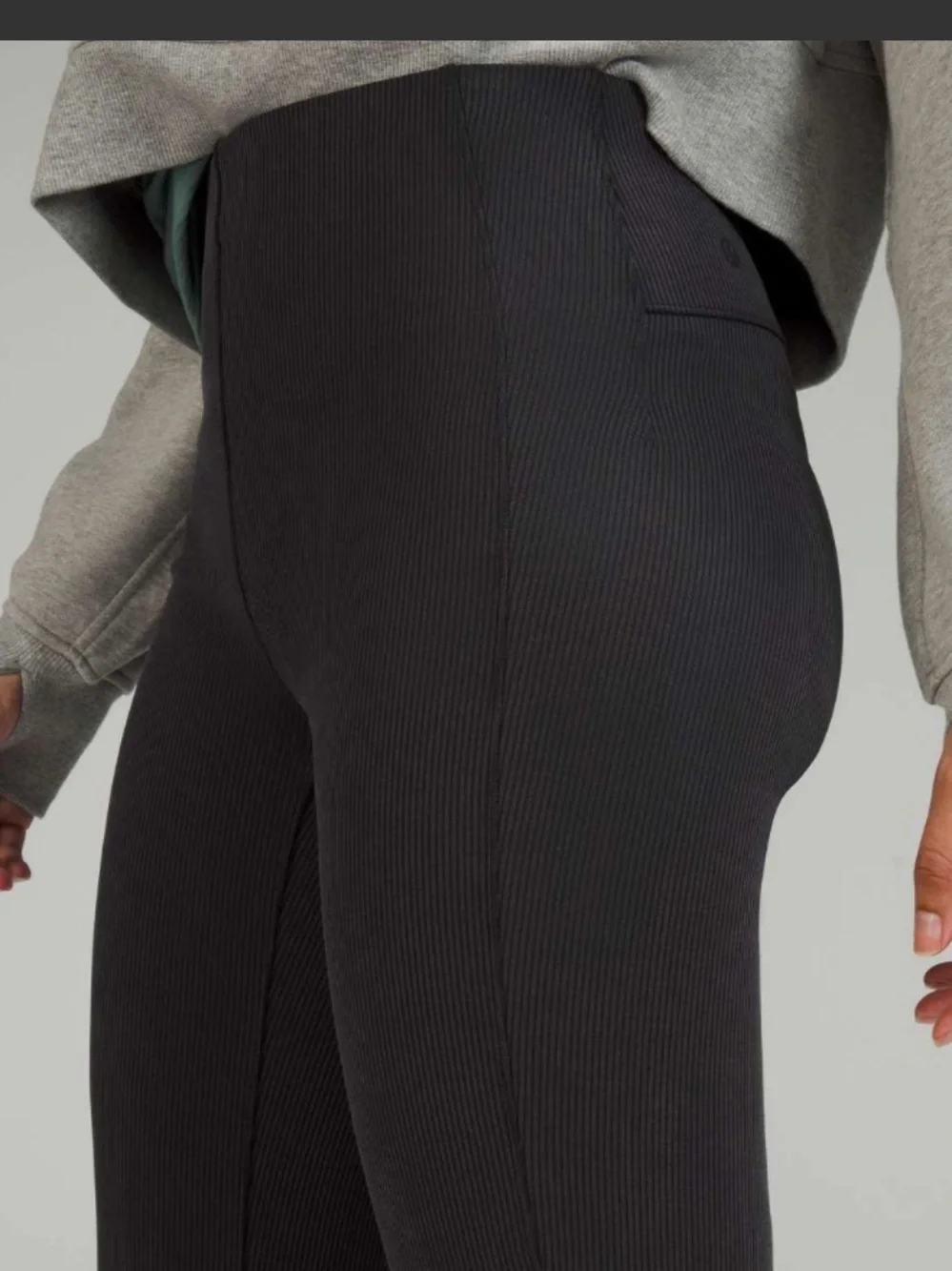 Lululemon brushed rib softstreme zip flare pant